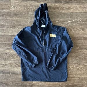 Pitt Navy Blue Hooded Windbreaker